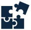 Pièces de puzzle avec un remplissage uni